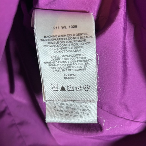 Columbia Zip Up Puffer Vest With Zipper Pockets Purple size XL - Picture 6 of 8